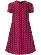 Valentino Brocade Mini Dress - Red