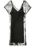 Dvf Diane Von Furstenberg Ruched V-neck Dress - Black