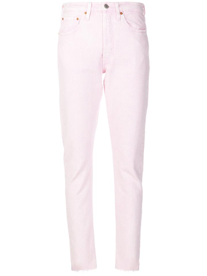 Levi's Slim-fit Distressed Jeans - Pink & Purple