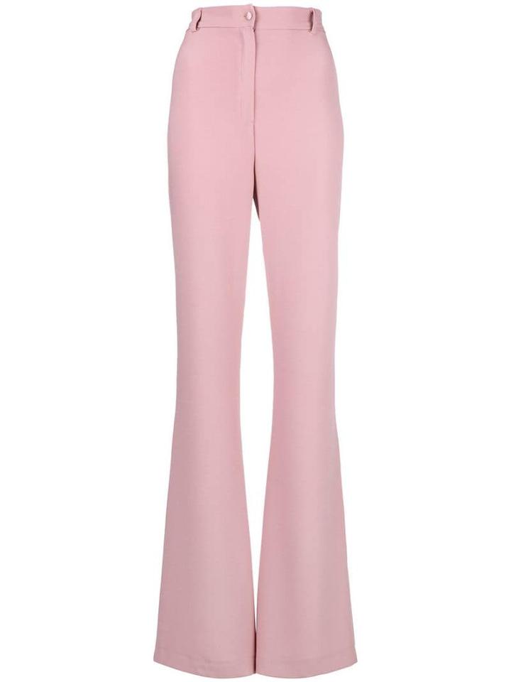 Hebe Studio Flared High-waist Trousers - Pink