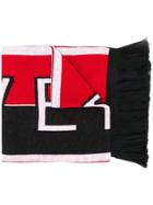 Givenchy Knitted Logo Scarf - Red
