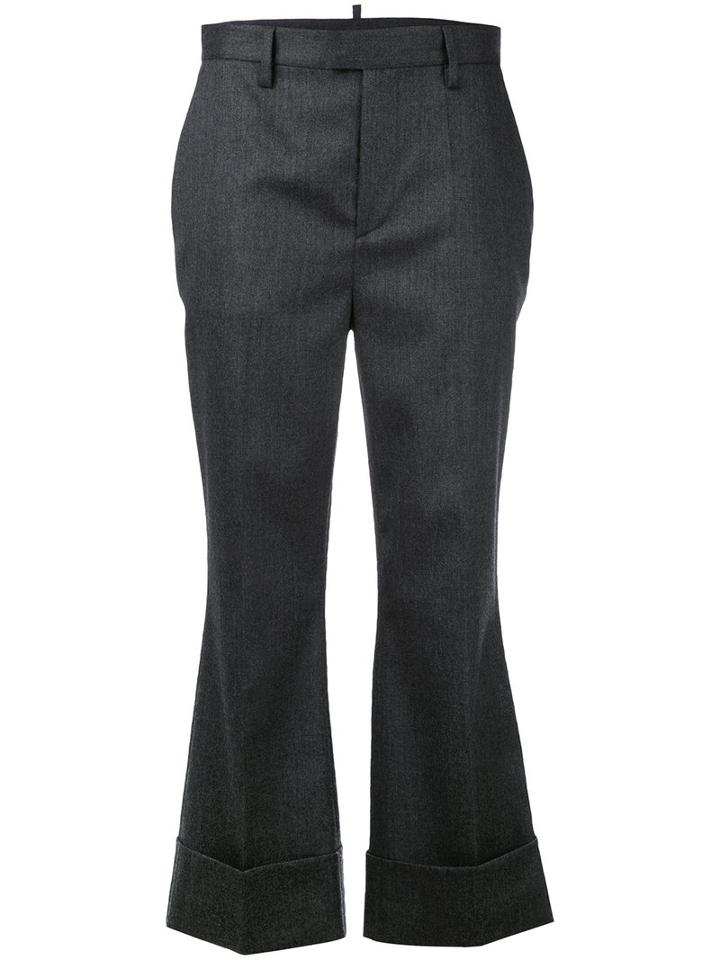 Dsquared2 - Cropped Trousers - Women - Polyester/spandex/elastane/virgin Wool - 38, Grey, Polyester/spandex/elastane/virgin Wool