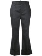 Dsquared2 - Cropped Trousers - Women - Polyester/spandex/elastane/virgin Wool - 38, Grey, Polyester/spandex/elastane/virgin Wool