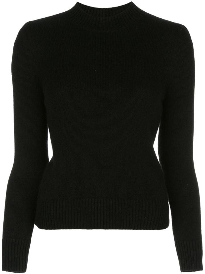 Co Cashmere Round Neck Jumper - Black