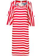 Antonio Marras Striped Dress, Women's, Size: 42, Red, Polyester/spandex/elastane
