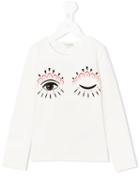 Kenzo Kids - Eye Print Top - Kids - Cotton/spandex/elastane - 12 Yrs, White