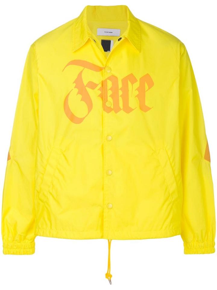Facetasm Logo Print Shirt Jacket - Yellow