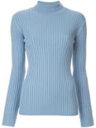 Le Ciel Bleu Ribbed Rollneck Sweater - Blue