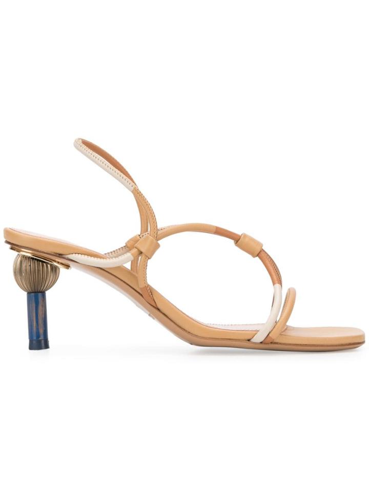 Jacquemus Two-tone Strap Sandals - Neutrals