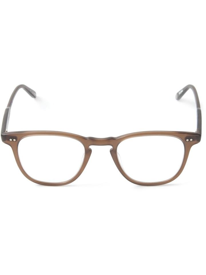 Garrett Leight - 'brooks' Glasses - Unisex - Acetate - One Size, Brown, Acetate