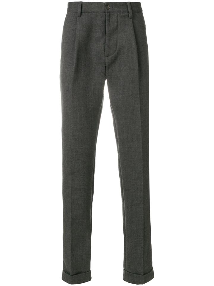 Doppiaa Classic Straight-leg Trousers - Grey