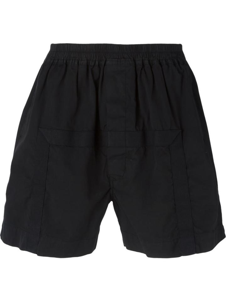 Rick Owens Drkshdw Elasticated Waistband Track Shorts, Men's, Size: Small, Black, Cotton/rubber