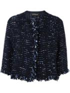 Les Copains Cropped Instarsia Jacket