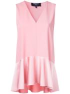 Paule Ka Peplum Hem Top - Pink & Purple