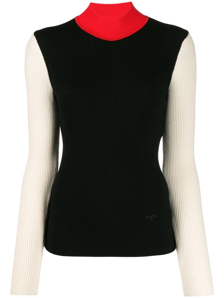 Tory Burch Colour-block Knit Jumper - Black