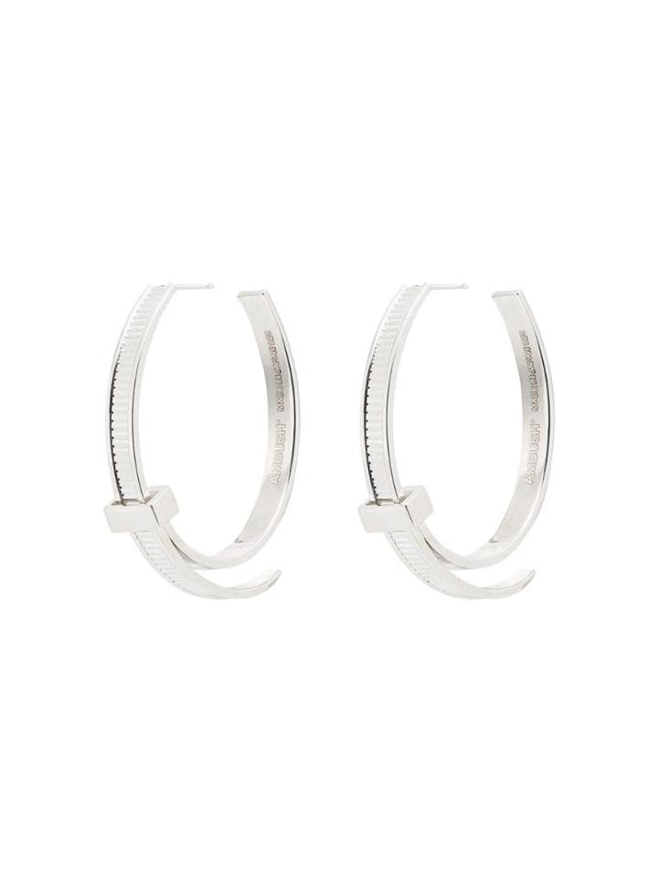Ambush Cable-tie Hoop Earrings - Silver