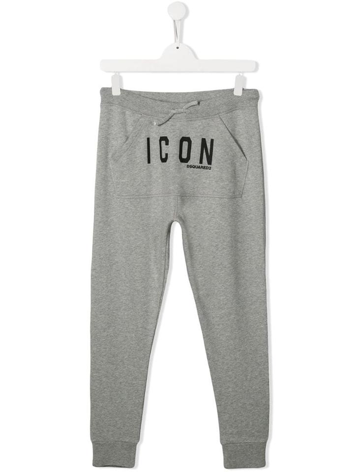 Dsquared2 Kids Icon Print Track Pants - Grey