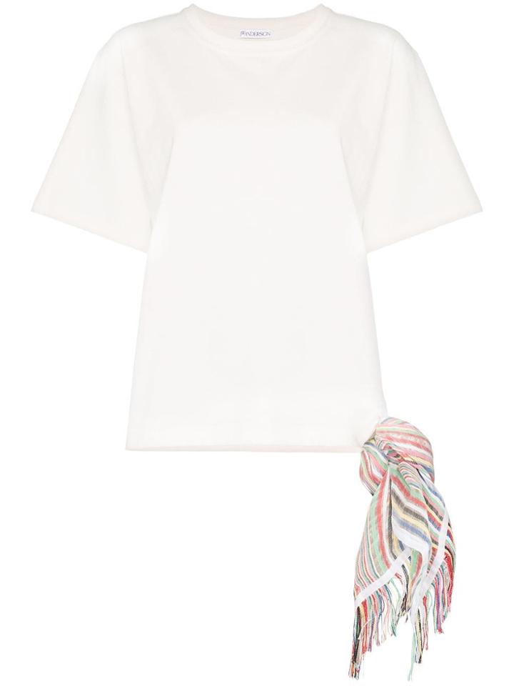 Jw Anderson Scarf Detail T-shirt - White