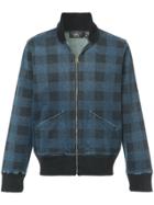 Rrl Plaid Print Bomber Jacket - Blue
