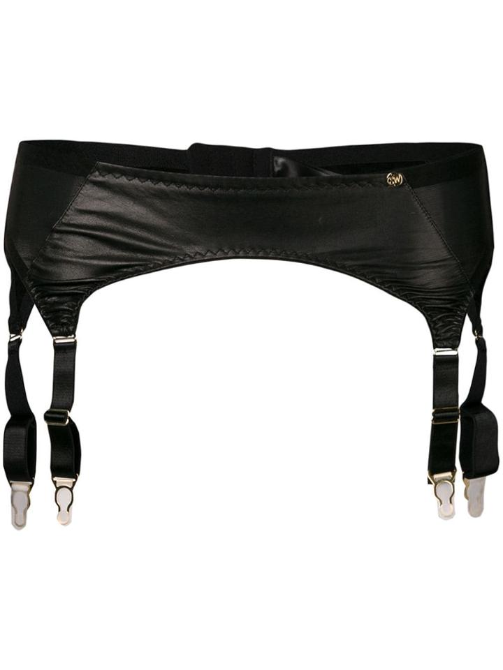 Something Wicked Logo Plaque Suspenders - Black