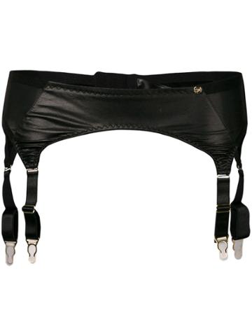 Something Wicked Logo Plaque Suspenders - Black