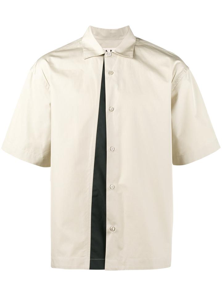 Marni - Contrast Panel Shirt - Men - Cotton - 50, Nude/neutrals, Cotton