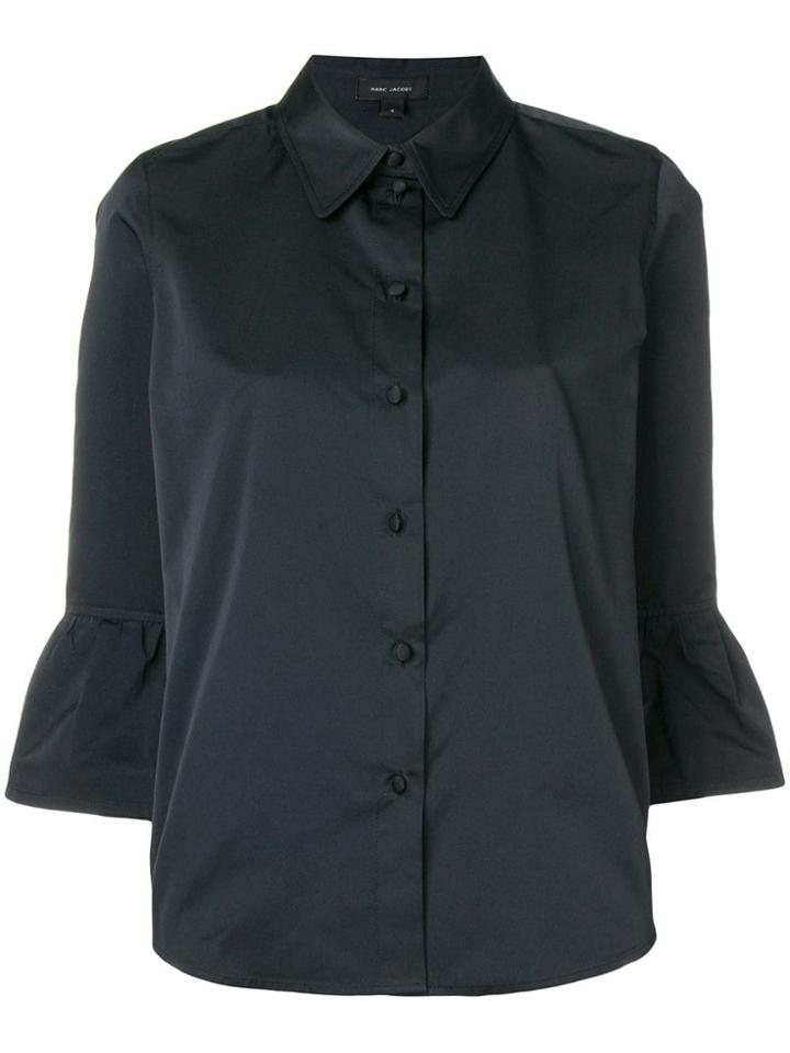 Marc Jacobs Frill-hem Fitted Blouse - Black