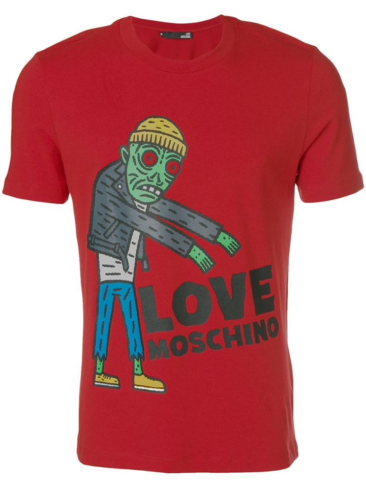 Love Moschino Logo Graphic Print T-shirt - Red