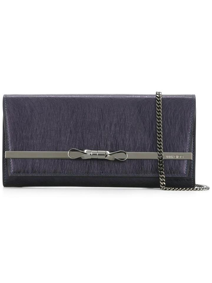 Jimmy Choo Lydia Clutch, Women's, Blue, Calf Leather