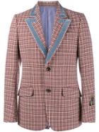 Gucci Heritage Houndstooth Wool Jacket - Red