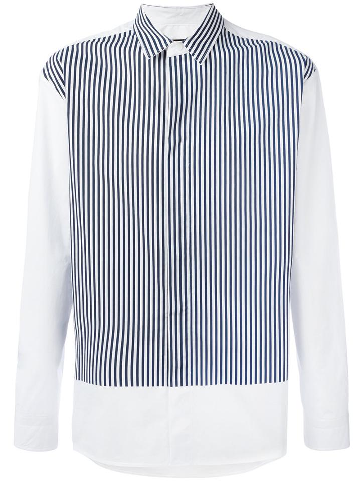Plac - Striped Chest Shirt - Men - Cotton - S, White, Cotton