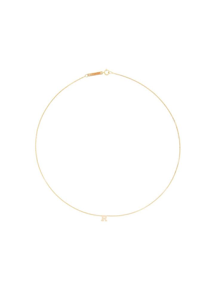 Zoë Chicco 14kt Yellow Gold R Initial Necklace