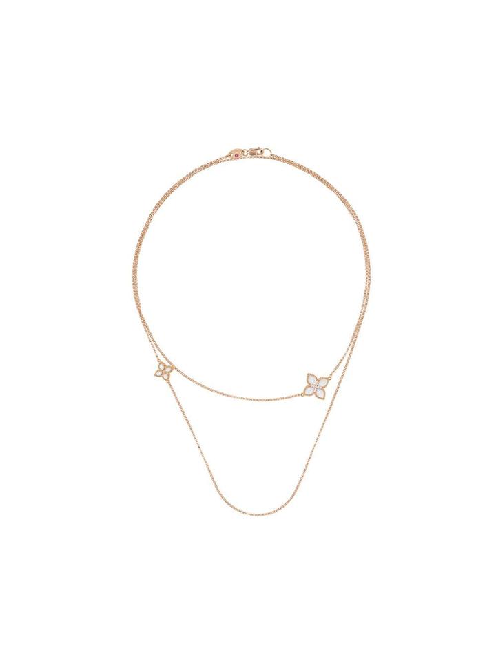 Roberto Coin Princess Flower Wrap Around Necklace - Gold