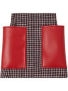 Burberry Pocket Detail Tartan Dry Wool Mini Skirt - Red