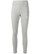 Nike Logo Panelled Leggings - Grey