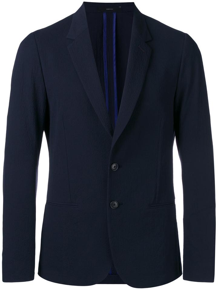 Paul Smith - Notched Lapel Blazer - Men - Spandex/elastane/wool - 46, Blue, Spandex/elastane/wool