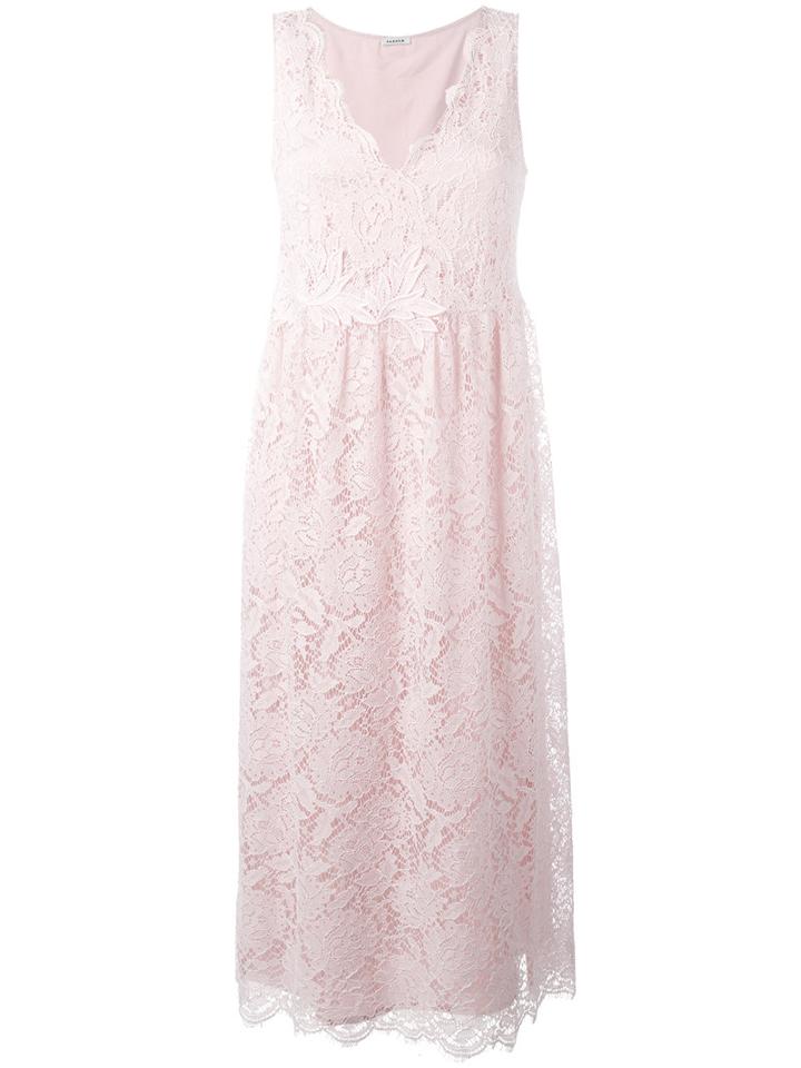 P.a.r.o.s.h. Floral Lace Dress, Women's, Size: Medium, Pink/purple, Cotton/viscose/polyamide/polyester