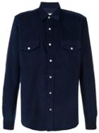 Ami Alexandre Mattiussi Western Shirt, Men's, Size: Medium, Blue, Cotton