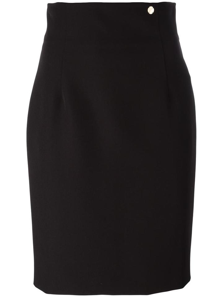 Versace Collection Pencil Skirt, Women's, Size: 48, Black, Polyester/spandex/elastane/viscose
