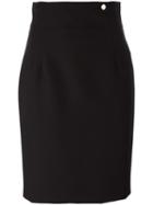 Versace Collection Pencil Skirt, Women's, Size: 48, Black, Polyester/spandex/elastane/viscose