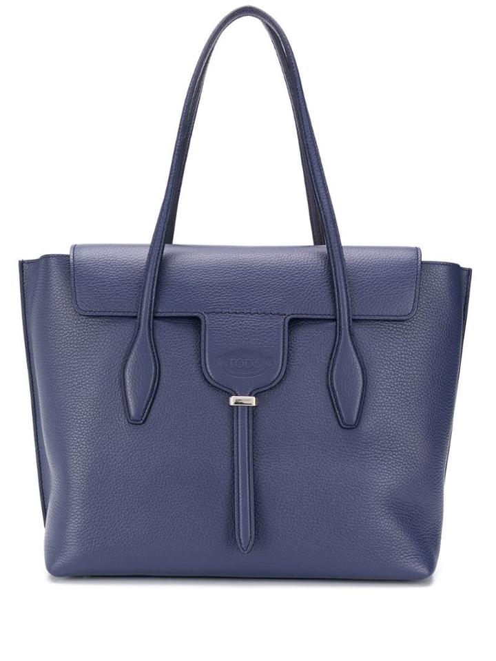 Tod's Foldover Detail Tote - Purple
