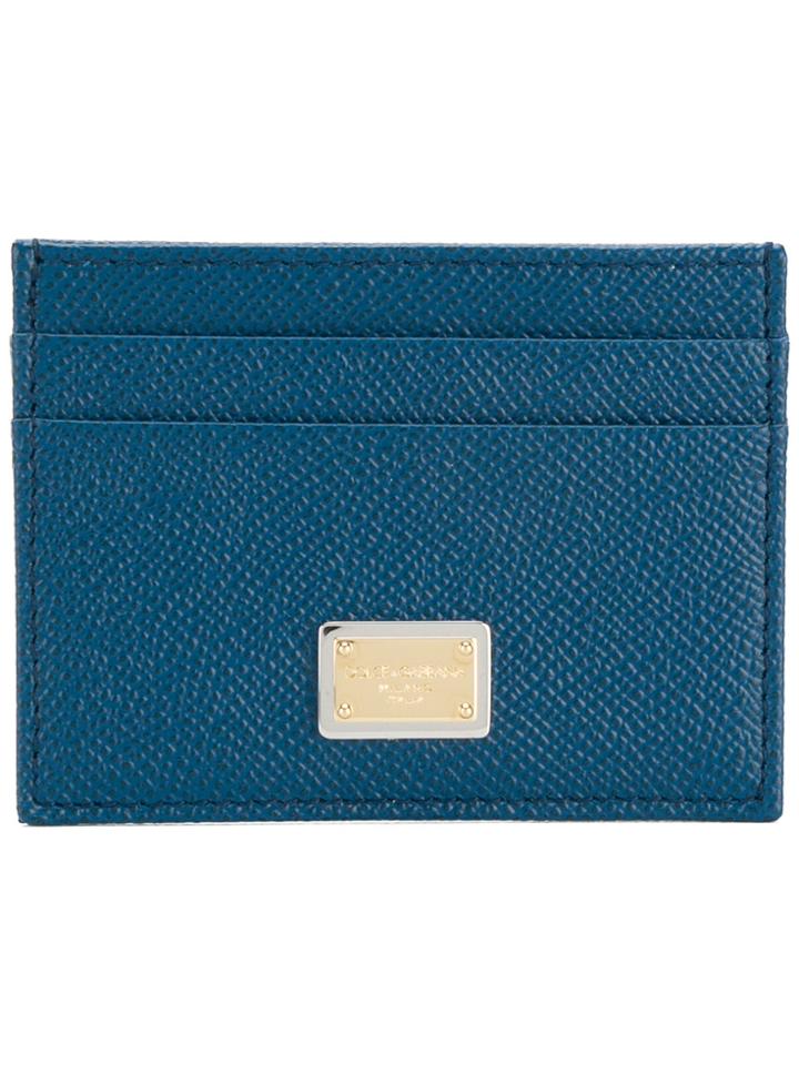 Dolce & Gabbana Logo Plaque Cardholder - Blue