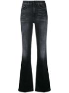 7 For All Mankind High-waisted Flared Jeans - Black