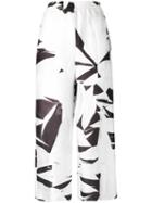 Mm6 Maison Margiela Plisse Cropped Trousers, Women's, Size: 40, Black, Polyester
