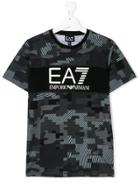 Armani Junior Teen Camouflage Print T-shirt - Black