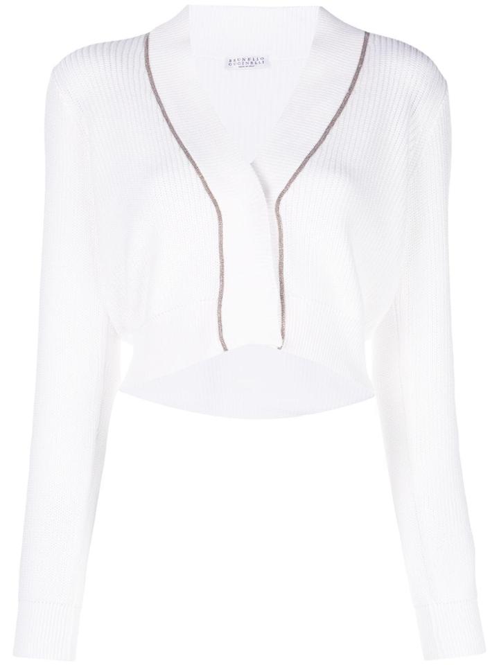 Brunello Cucinelli V-neck Pullover - White