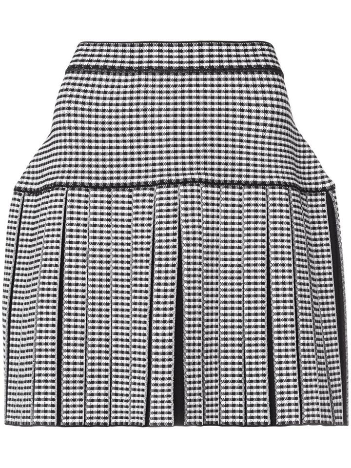 Balmain Structured Pleated Skirt - Black