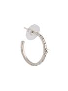Chanel Vintage 'runway Crystal' Cc Hoop Earrings