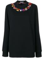 Givenchy - Poppy Embroidered Sweatshirt - Women - Cotton - M, Black, Cotton
