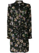 Coach - Dog And Floral Print Shirt Dress - Women - Silk/cotton/nylon - 4, Black, Silk/cotton/nylon